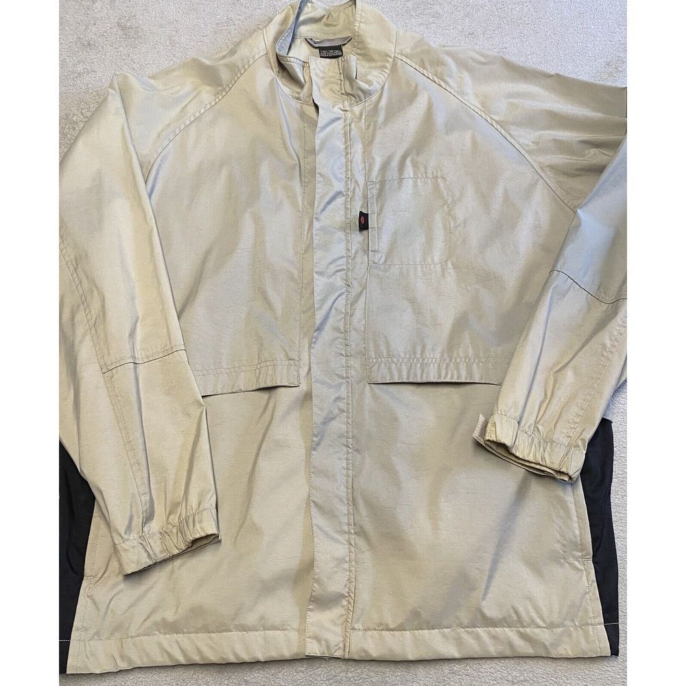 Vintage Nike Windbreaker‎ Jacket Mens XXL Gray Nylon Full Zip Pockets Y2K Fade